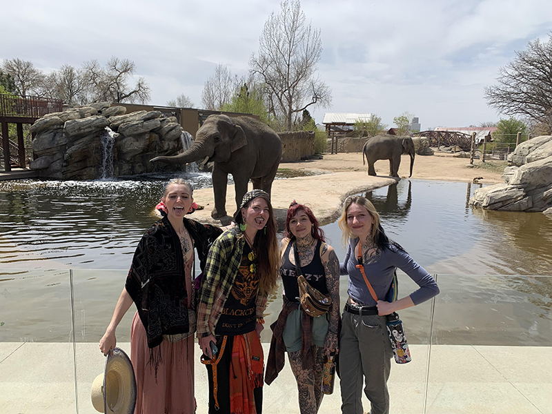 a photo of the team at the zoo